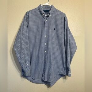 Ralph Lauren Yarmouth Blue Casual Button Down Shirt